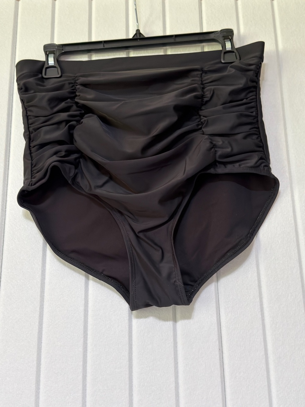 Shapermint Black High-Waist Ruched Bikini Bottom